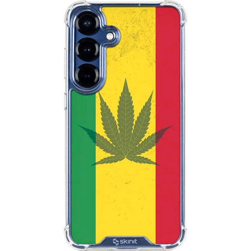Marijuana Rasta Flag Galaxy S25 Clear Case